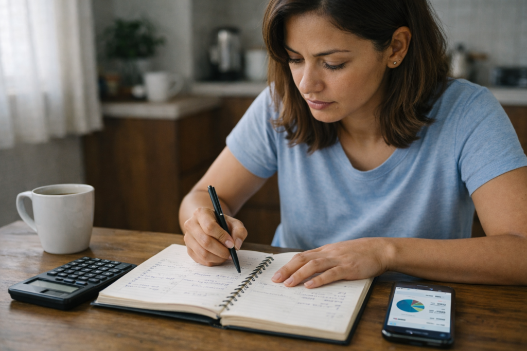 Organização de orçamento como parte da mudança de mentalidade financeira