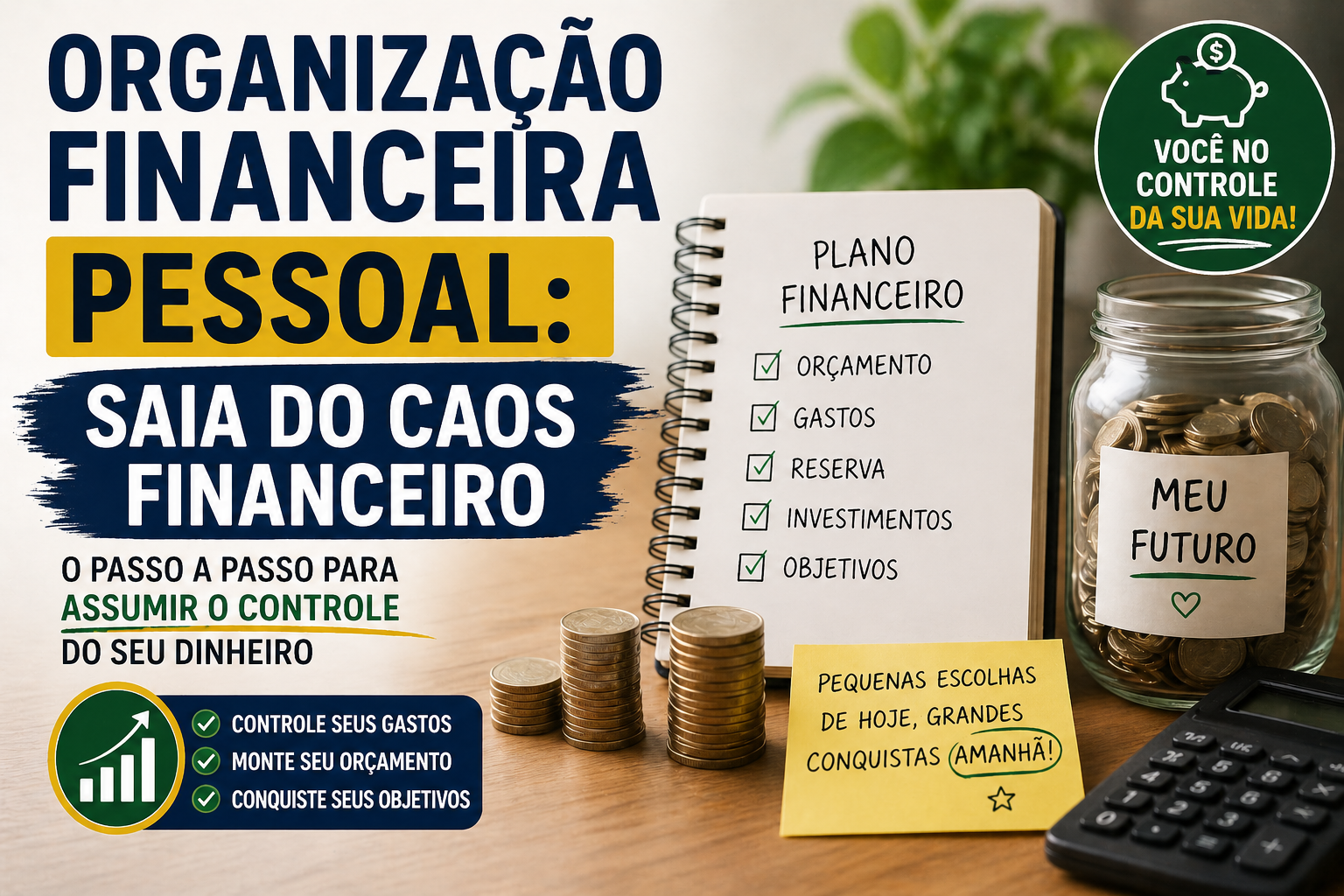 Organização Financeira: 7 passos para montar um orçamento mensal realista e finalmente ter controle do seu dinheiro